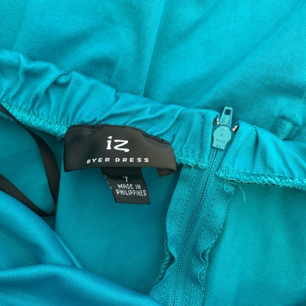 IZ Byer Teal Cocktail Party Dress Sz 7 - Picture 4 of 5